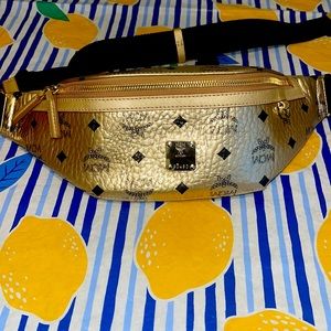MCM gorgeous gold Fanny pack